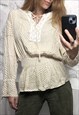 Boho Embroidered Fit Waist Blouse 