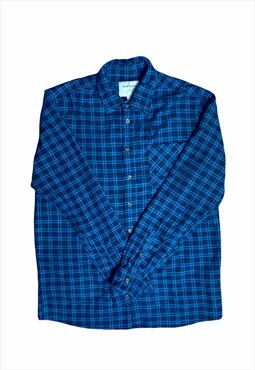 Vintage Emerson Flannel Check Shirt Blue