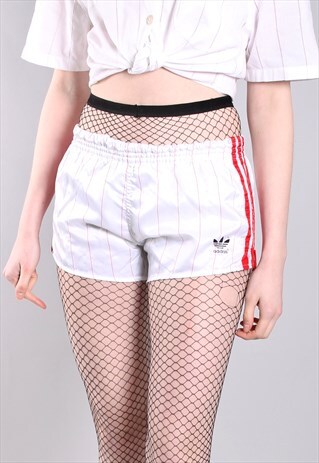 VINTAGE 80S ADIDAS PIN STRIPE SHINY SPRINTER SHORTS