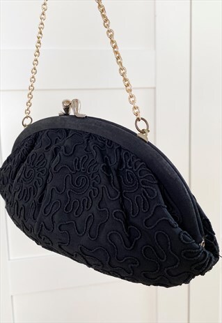 VINTAGE 50S EMBROIDERY CLUTCH