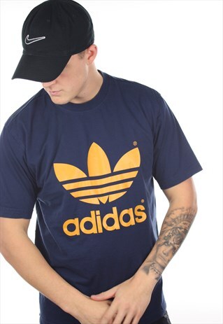 VINTAGE 80S ADIDAS BIG LOGO T SHIRT TEE