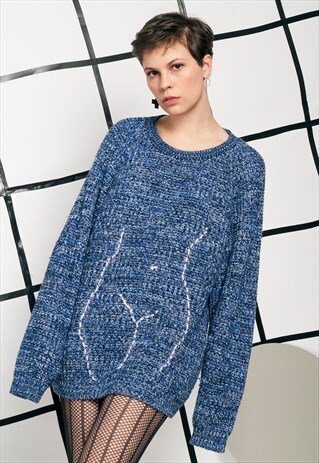 NUDE EMBROIDERED REWORKED VINTAGE KNIT JUMPER