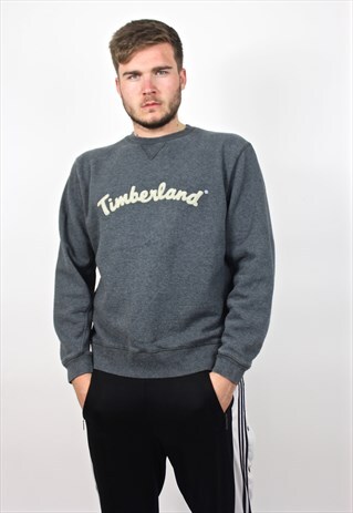 90'S RETRO GREY SPELL-OUT SWEATSHIRT