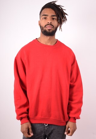RUSSELL ATHLETIC MENS VINTAGE SWEATSHIRT JUMPER XL RED 90S