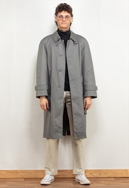 Vintage 70's Men Mac Coat in Grey