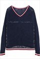 Tommy Hilfiger 90's Knitted V Neck Jumper / Sweater Medium N