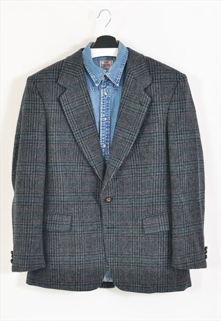 VINTAGE 90'S CHECKED BLAZER JACKET