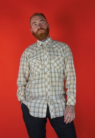 VINTAGE CREAM WESTERN SHIRT