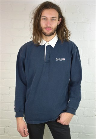 VINTAGE 90'S REEBOK CLASSICS BUTTON-UP SWEATSHIRT