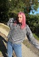 VINTAGE KNITTED ABSTRACT PATTERNED GRANDAD JUMPER