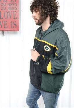 Vintage 90's Green bay Packers NFL FULL ZIP jacket ,LARGE
