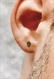 9ct gold hamsa hand stud earrings with filigree cut work
