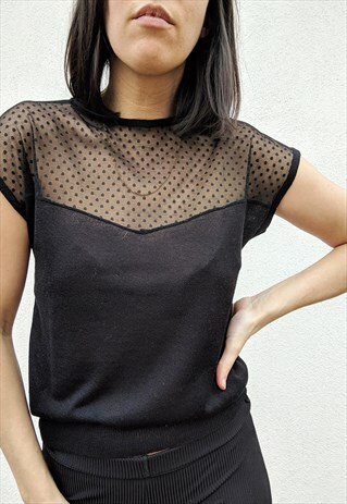 VINTAGE POLKA DOTS TOP