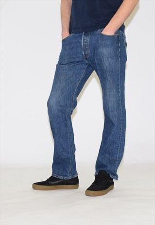 VINTAGE BLUE LEVIS 501 STRAIGHT LEG JEANS