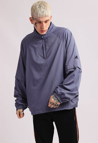 VINTAGE ADIDAS 1/4 ZIP SHELL JACKET