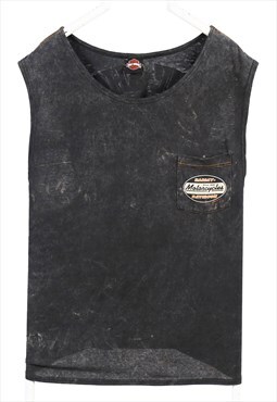 Vintage 90's Harley Davidson Vest T Shirt washed out Back