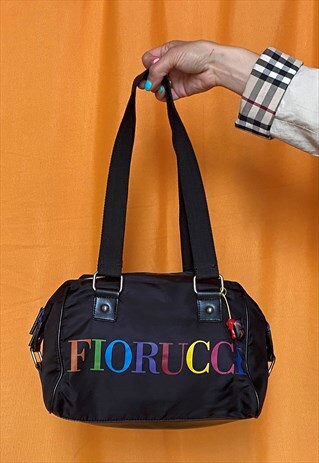 VINTAGE FIORUCCI 80S RAINBOW FESTIVAL SIDE BAG MEDIUM