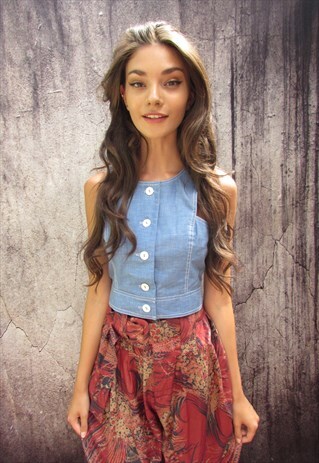 VINTAGE ORIGINAL 1960S CROP TOP