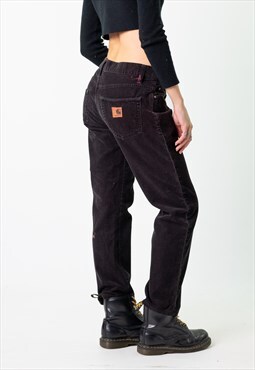 Black 90s Carhartt Corduroy Cargo Skater Trousers Pants