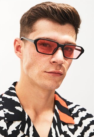 GRAYSON - SOFT SQUARE CLASSIC PINK AND BLACK SUNGLASSES