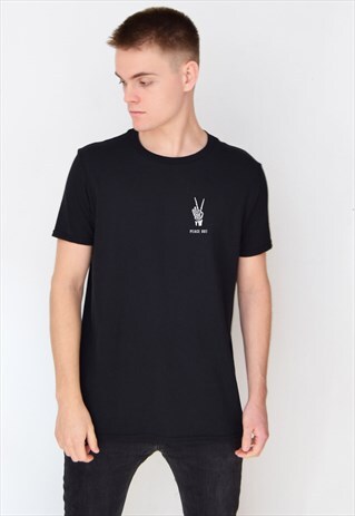 BLACK PEACE OUT T-SHIRT