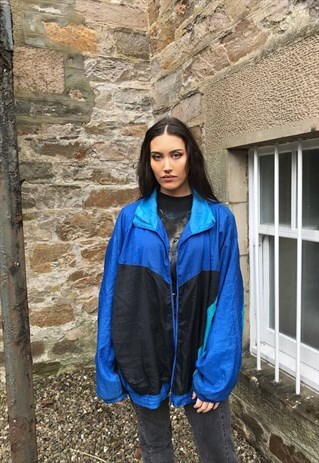 VINTAGE UNISEX OVERSIZED WINDBREAKER FESTIVAL SHELL JACKET