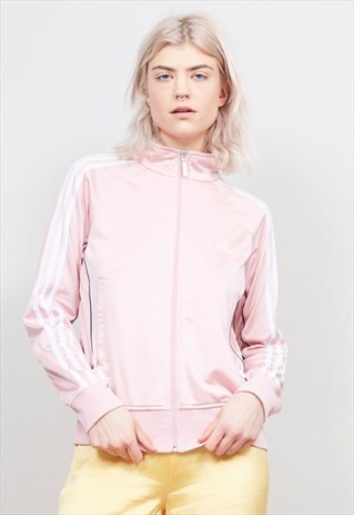 VINTAGE 90'S ADIDAS POWDER PINK SPORTS TRACKSUIT JACKET