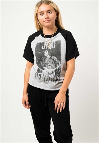 VINTAGE UNISEX RAGLAN JIMI HENDRIX T-SHIRT