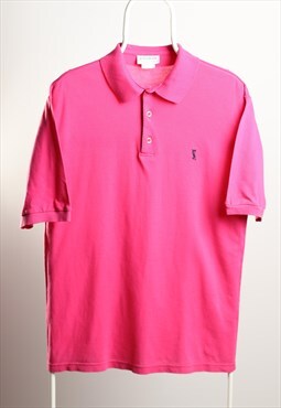 Vintage YSL Logo Polo Shirt Pink