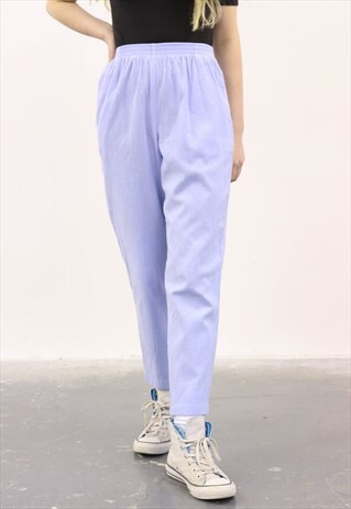 VINTAGE 1990S BLUE HIGH-WAISTED TROUSER