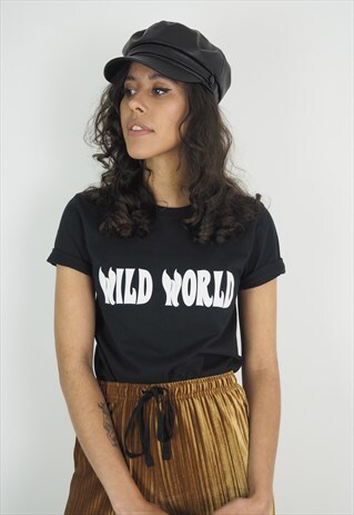 WILD WORLD GRAPHIC SLOGAN TEE