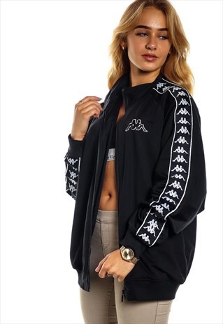 VINTAGE KAPPA LOGO TAPED TRACK JACKET J1878