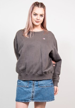 VINTAGE 90'S CHAMPION GREY SWEATSHIRT JUMPER