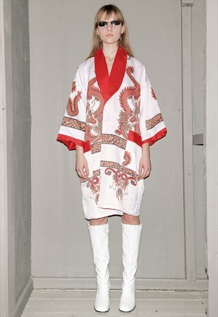 VINTAGE DRAGOON RAVE KIMONO / DRESS / 2000S
