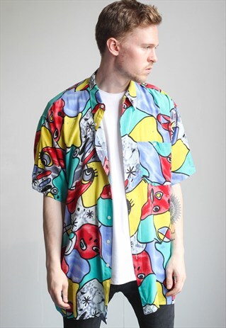 VINTAGE OVERSIZED ABSTRACT SHIRT