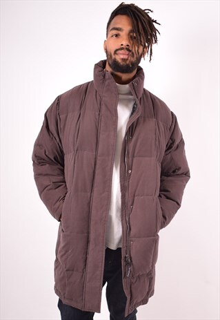 INVICTA MENS VINTAGE PADDED COAT SMALL BROWN 90S