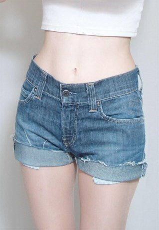 VINTAGE 1990'S LEVI'S 501 RAW HEM DENIM SHORTS