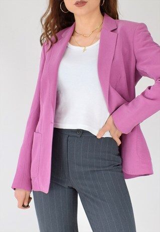 VINTAGE 90S PINK BLAZER JACKET S