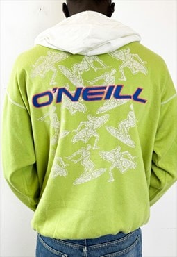 Vintage 90s O'Neill green logo hoodie 
