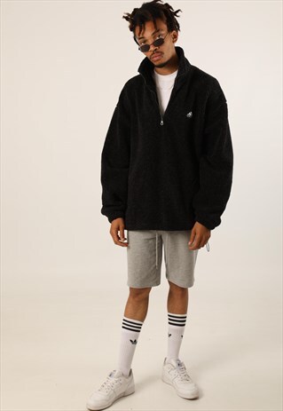 VINTAGE ADIDAS 1/4 ZIP FLEECE SWEATSHIRT