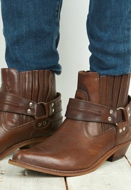 Colorado Western leather vintage Short Cowboy boots men's US