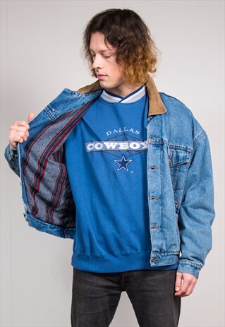 VINTAGE 90'S WRANGLER BLANKET LINED DENIM JACKET