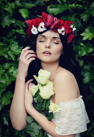 RED VELVET ROSE HEADBAND