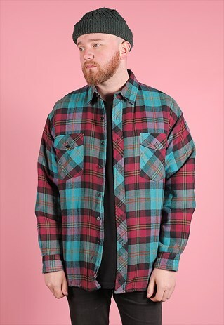 lined check shirt