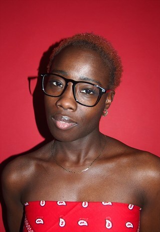 BLACK FRAME RAY BAN STYLE CLEAR LENS GLASSES