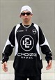 Black knitted jumper knitwear Unisex