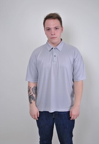 GREY SPORT POLO SHIRT, MINIMALIST TSHIRT