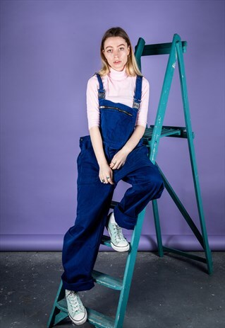VINTAGE WORKER DUNGAREES IN BLUE
