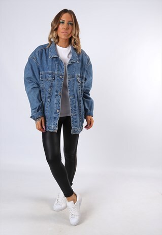 DENIM JACKET PIONEER OVERSIZED FITTED UK 22 - 24 (4CA)