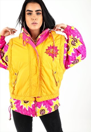 VINTAGE PATTERNED PUFFER JACKET NJ44